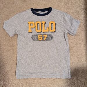 Gray Polo Graphic  Boys T-Shirt